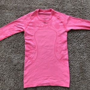 Lululemon Athletica Swiftly Tech Flash Pink Long Sleeve Size 4
